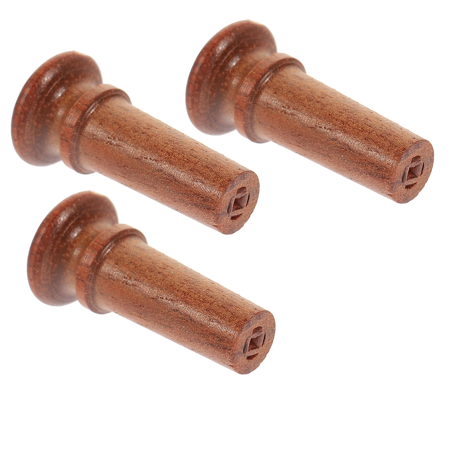 3 Pcs Violin Tail Button Tailpiece Pegs Screws Wood Endpin Dedicated Plugs for Bridge Musical Instrument Accessories Jujube