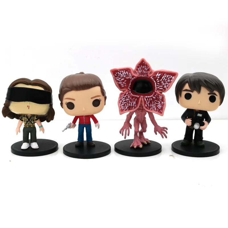Paquete de 8 figuras de mano de Stranger Things Steve Monster de 4 pulgadas con soporte (bolsa)