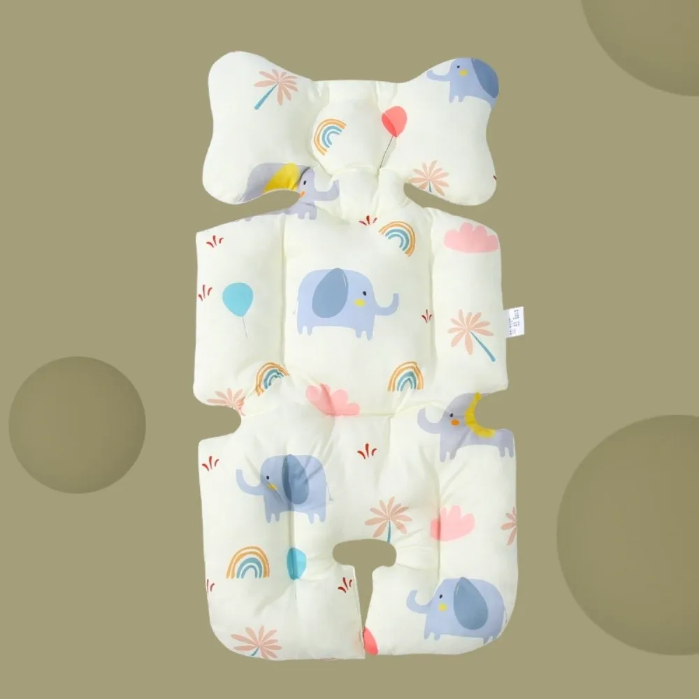 Cute Cotton Stroller Seat Cushion Soft Breathable High Chair Liner Pad Protective Comfortable Stroller Accessories Going Out