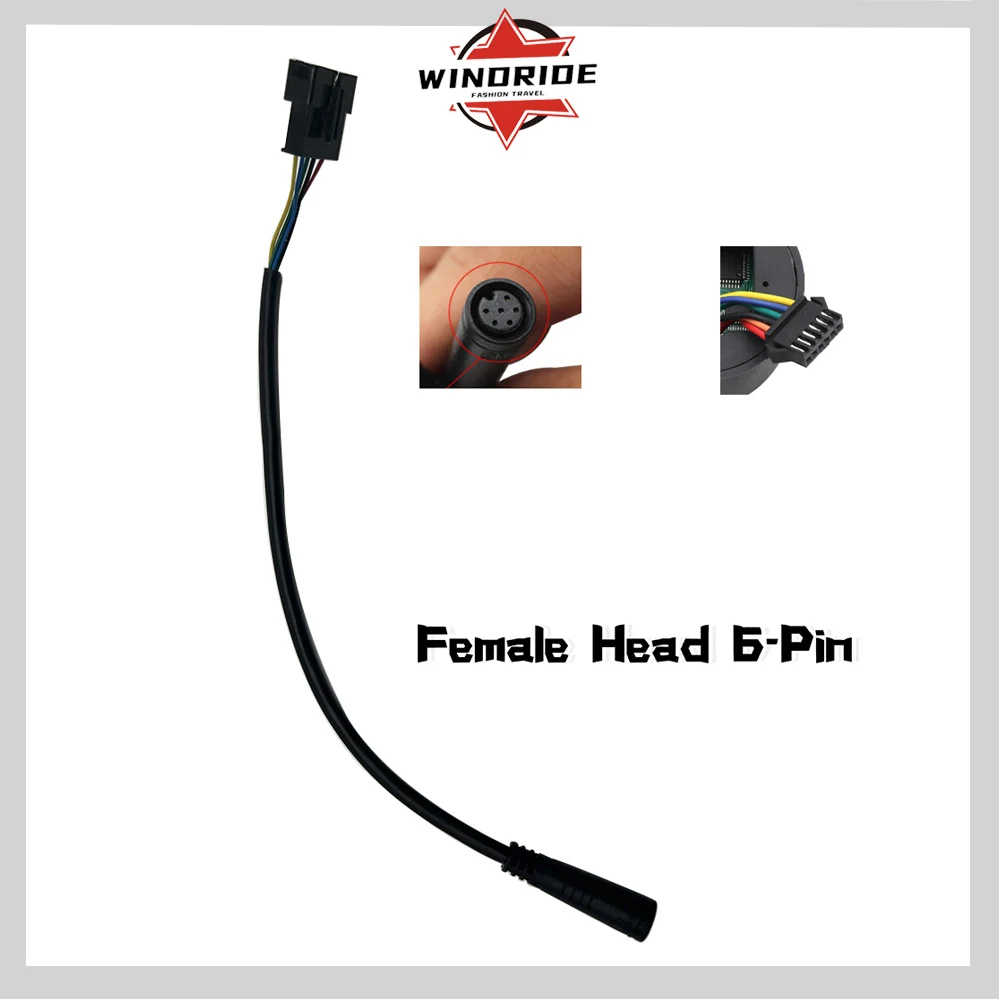 Electric Scooter Throttle Cable Male/female 6-pin Adapter Cable 1.4m Long/short Controller Handle Extension Cable Compatible