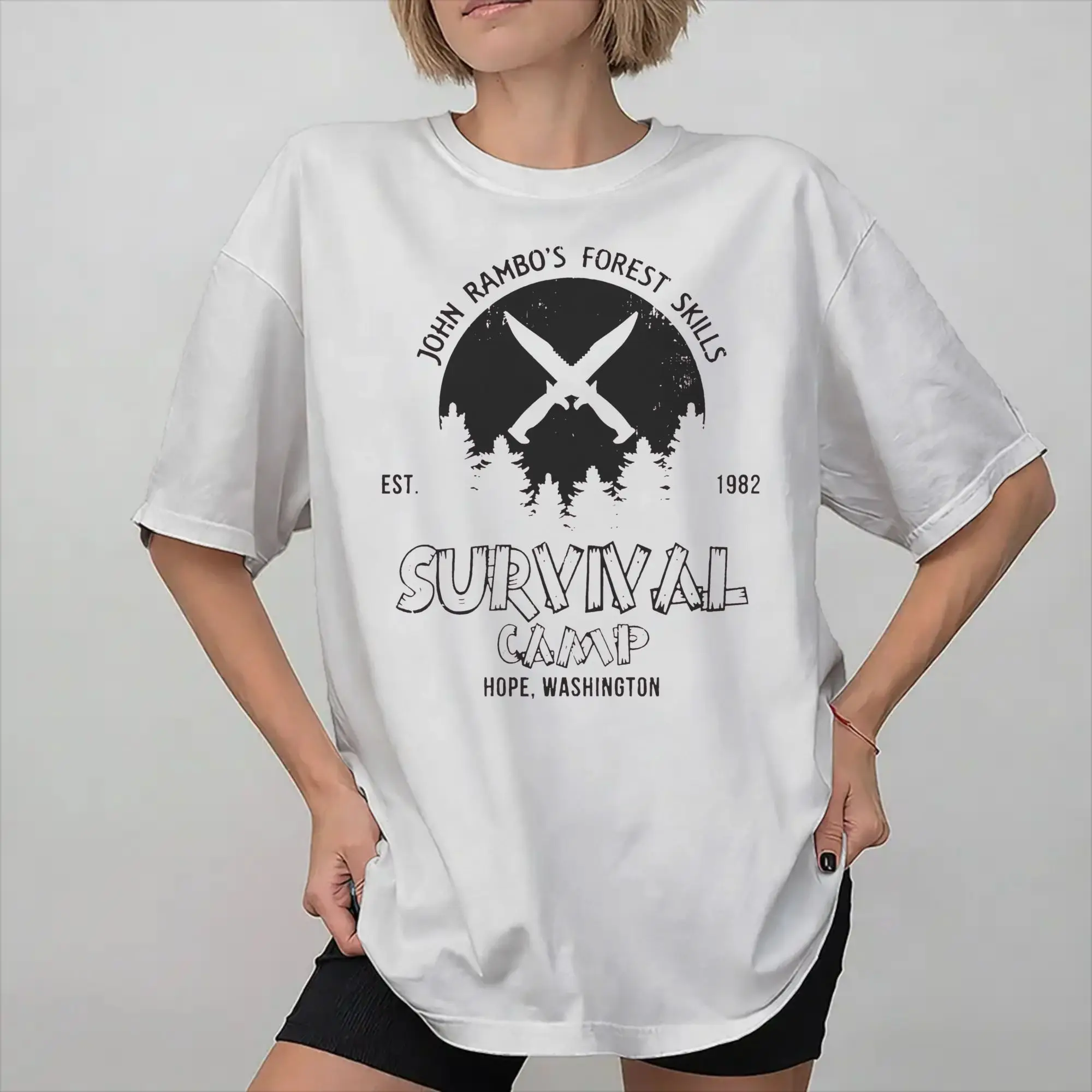 Mens Womens John Rambos Shirt Pure Cotton Fashion Tee Shirts  Top Clothing