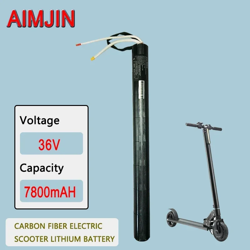 36V Rechargeable Battery Pack 4.4/6.6/7.8Ah for Electric Scooter Carbon Fiber Scooter