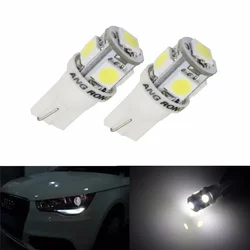 ANGRONG STOCK 2X W5W 194 T10 5 SMD  5050 LED Push Wedge White Light Bulbs Lamp 12V