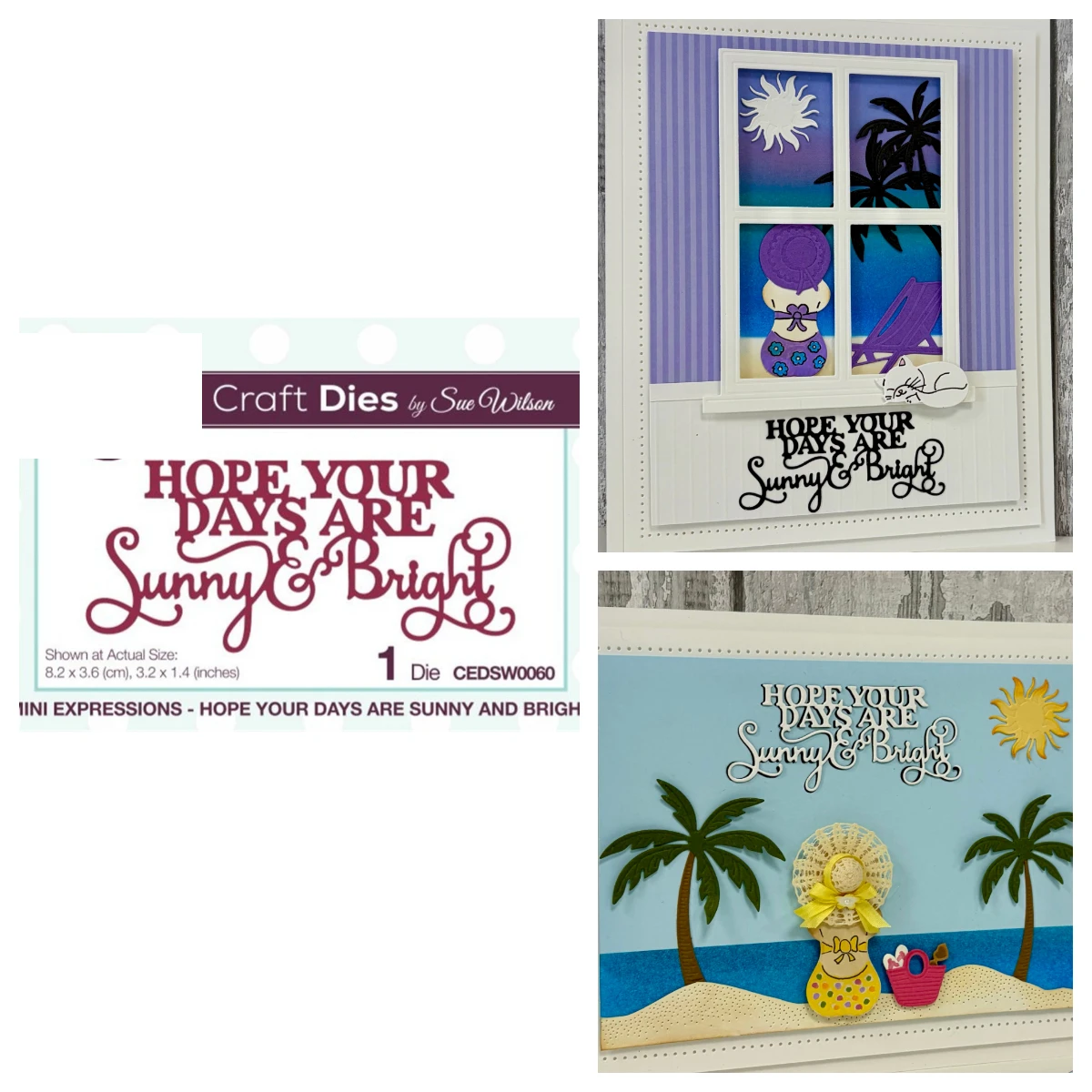 

Hope Your Days Are Sunny & Bright Palm Beach Metal Cutting Dies and Stamps for DIY Handmade Photo Album Scrapbook May 2026 New