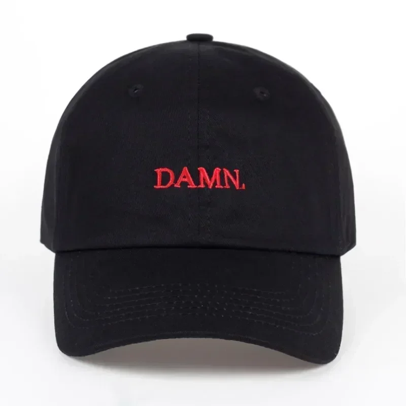 DAMN Erkekler ve Kadınlar için Şapkalar İşlemeli Baba Şapka Hip Hop Dikişli Kendrick Lamar Yapılandırılmamış Rapçi Snapback Beyzbol Şapkası Gorras