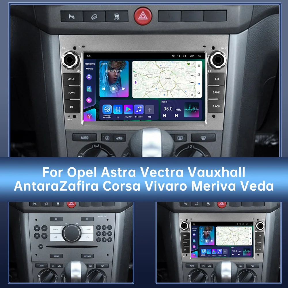 Car Android 12 Multimedia 2Din Android 12 Radio For Opel para Astra Meriva Vectra Antara Zafira Corsa DSR Stereo Carplay Radio