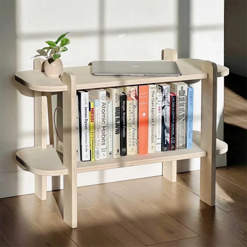 &c Modern Style Wooden Edge Table for Living Room and Bedroom Customized Storage Cabinet Bookshelf