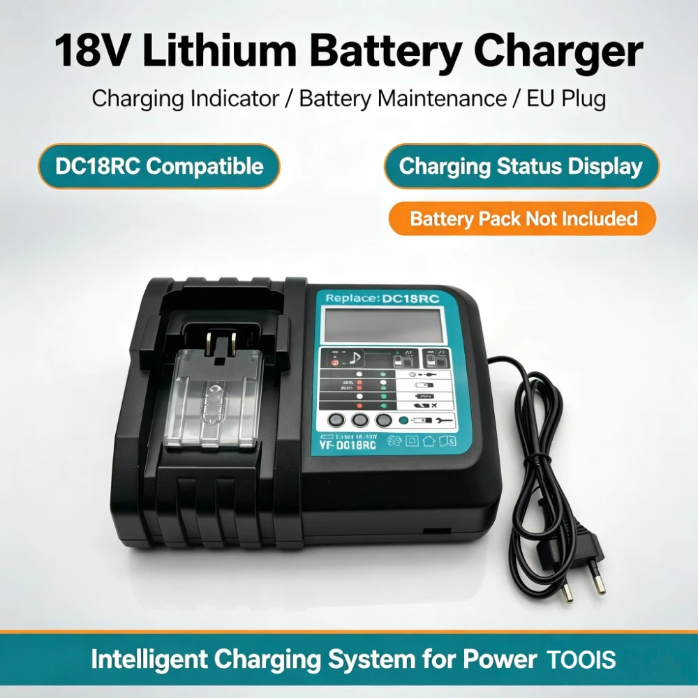 DC18RC Compatible Charger 14.4-18V 3.5A Li-ion Charger LCD Multi Protection BL1860 BL1850 BL1830 Power Tool Batteries