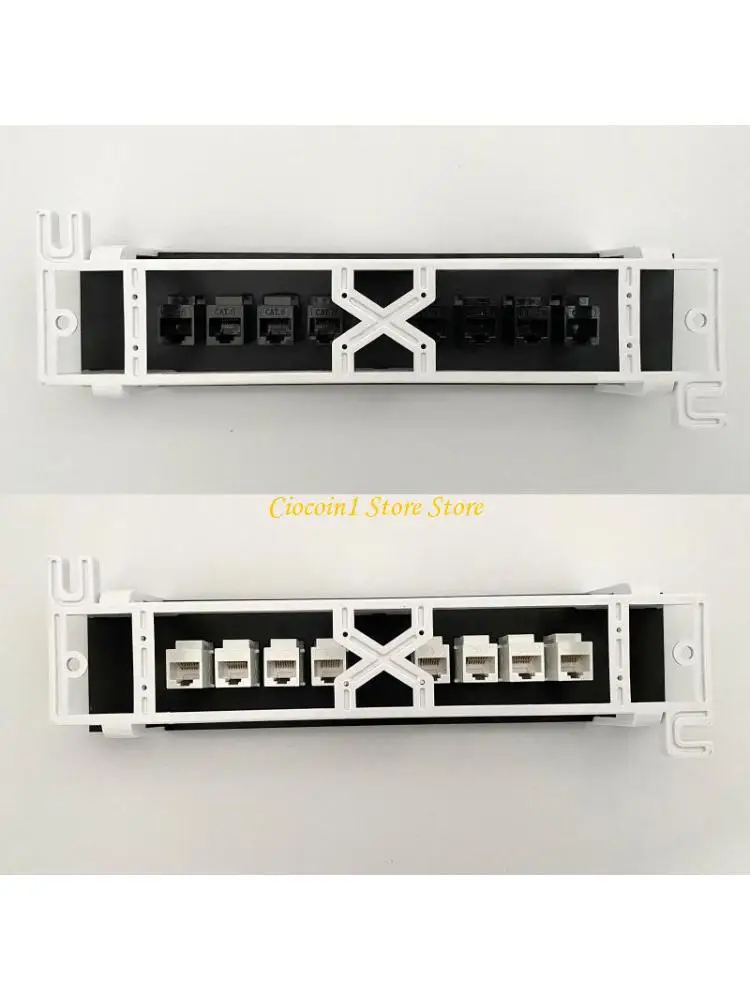 a3pc-8-ポート-cat6-ネットワーク-パッチ-パネル-ウォール-マウント-ブラケット付き-rj45-インサート-キーストーン-ギガビット-lan-カプラー-プラグ-フレーム