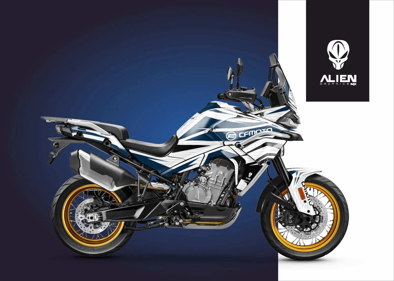 Motorcycle Body Fairing Sticker Decal Protective Sstreet bike graphic kit For CFMOTO 800MT 2022-2025 (Design1 )