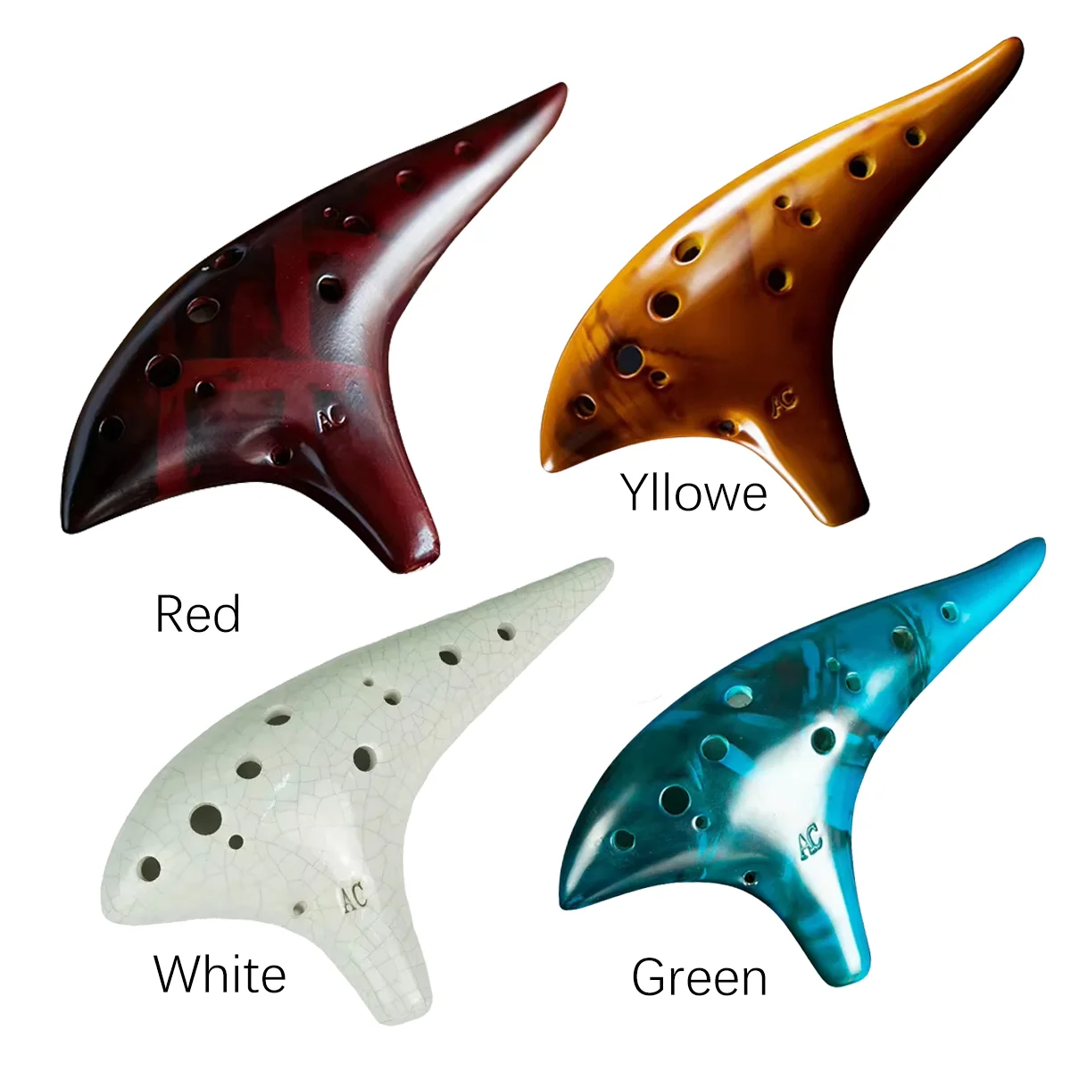 Ocarina Miwayer de 12 Tonos Alto C, Flauta Clásica de Cerámica Premium, Instrumento Musical, Regalo Ideal para Principiantes y Amantes de la Música