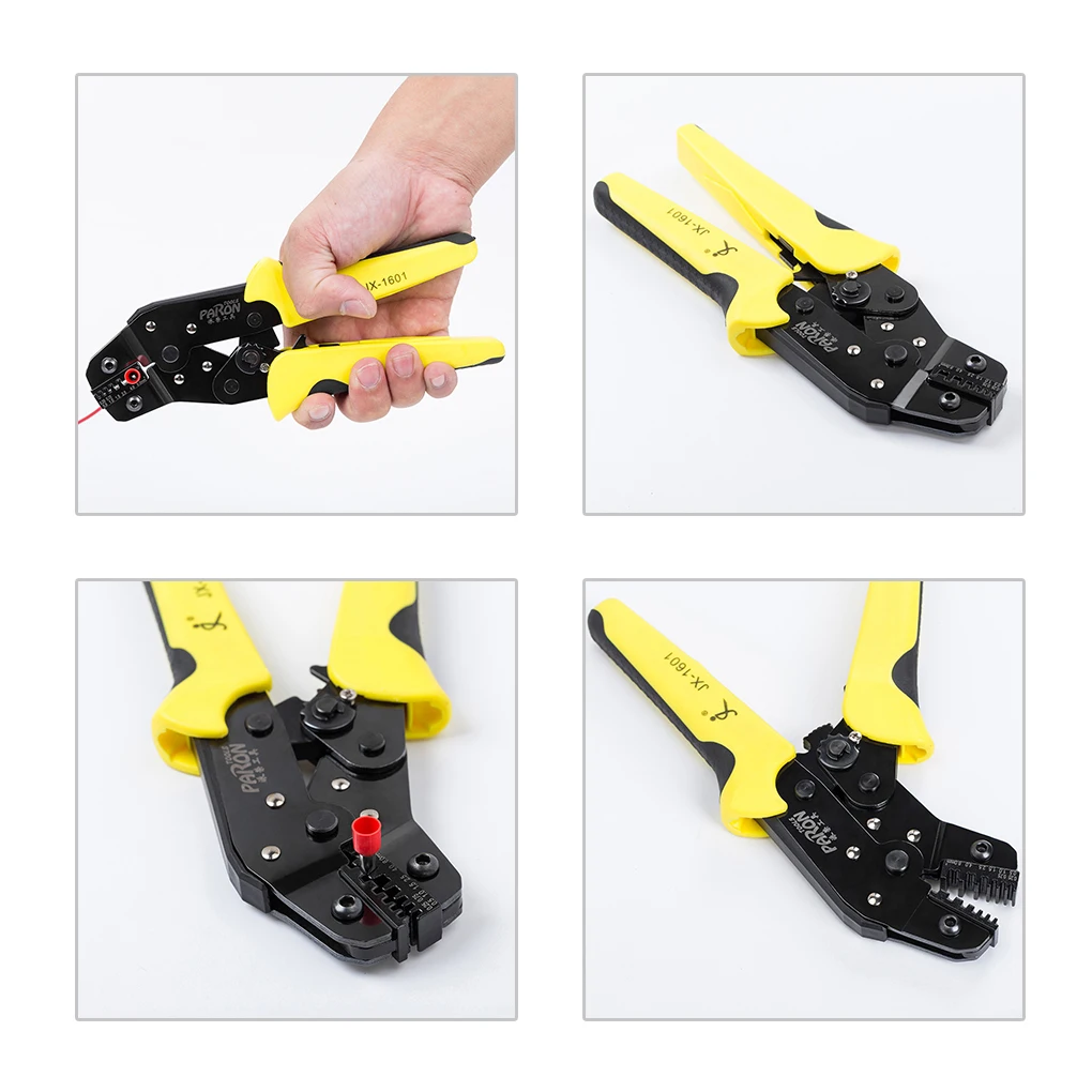 JX-1601-6 Wire Crimper 24-10AWG Engineering Ratchet Cord End Terminals Crimping Pliers 24-10AWG wire crimper