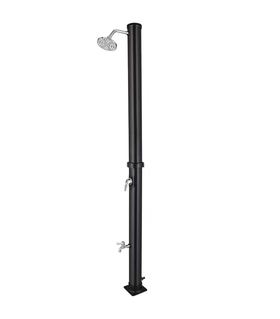 . 2 feet 5.5 gallon solar shower, with two parts of the head and feet, suitable for outdoor backyard pool edges