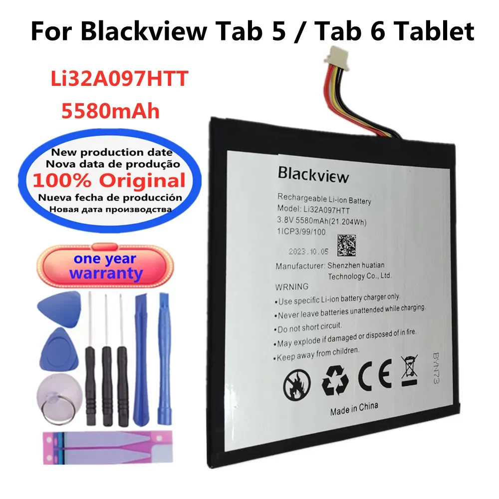 

Original Li32A097HTT 5580mAh Replacement Battery For Blackview Tab 5 / Tab 6 Tablet PC Phone Batteries