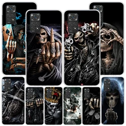 Grim Reaper Skull Skeleton Phnoe Case for Xiaomi Redmi Note 14 13 12 12S 11S 11E 11 10S 10 Pro Plus 11T Note13 Note12 Unique Cov