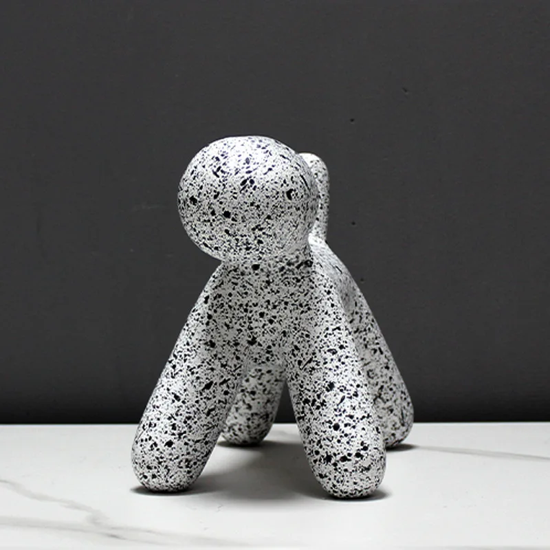 Modern creative abstract art puppy ornament, office living room bookcase soft ornament ornament