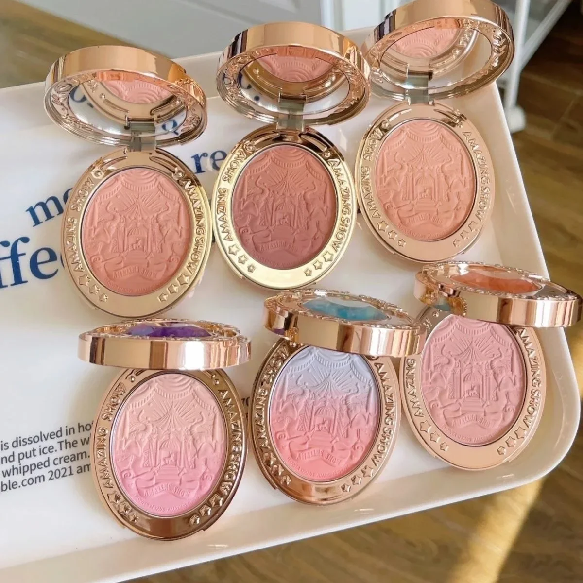 Flower Knows Gradient Blush, Contour Makeup, Highlighter para Rosto, Cosméticos de Luxo, Beleza Rara, Frete Grátis