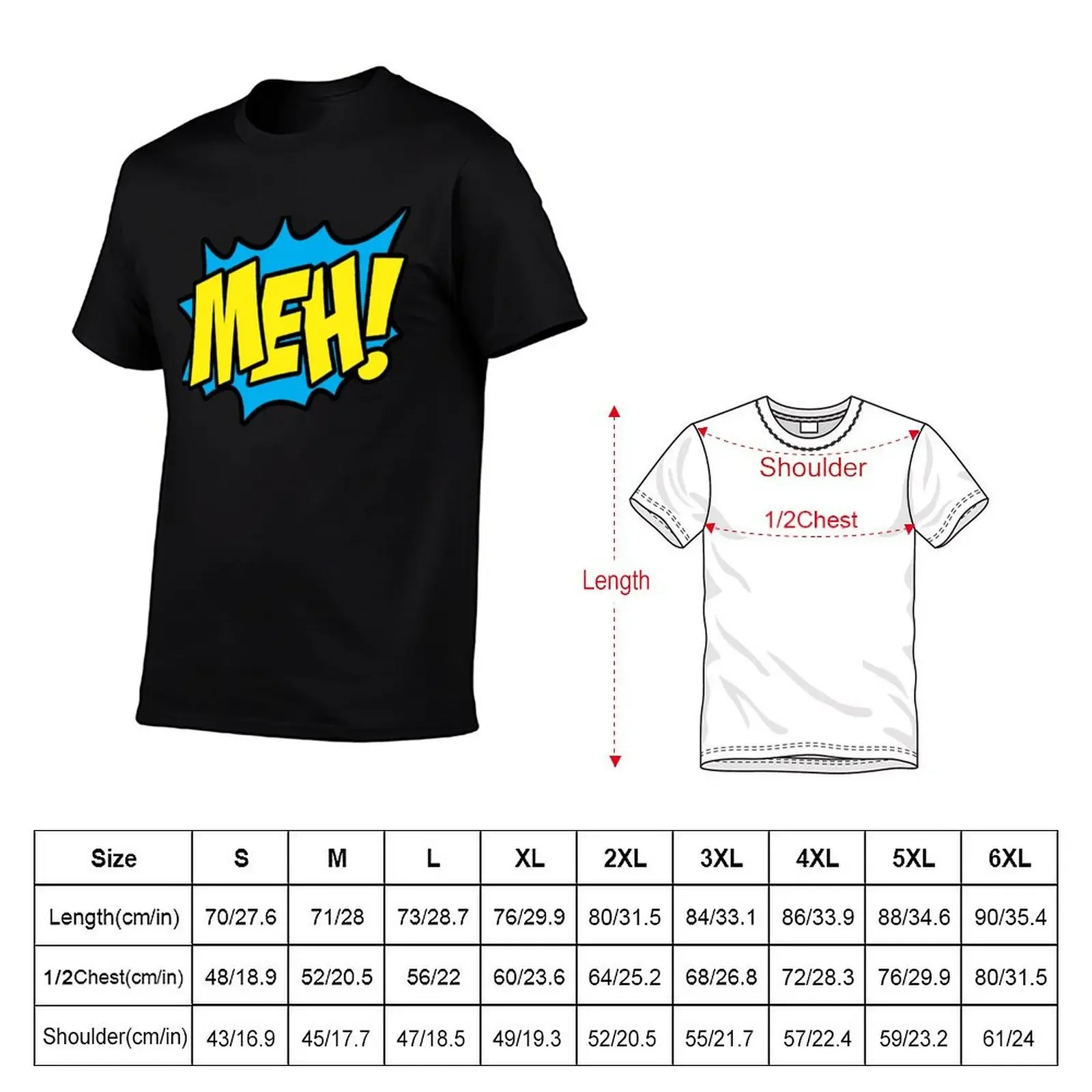 MEH! T-Shirt graphic tee shirt T-shirts man summer shirt men clothings