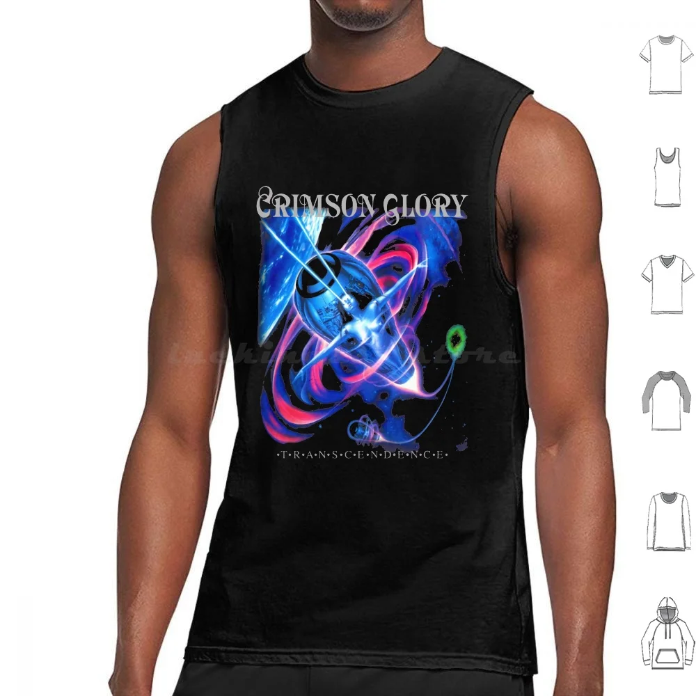 Transcendence By Crimson Glory-Classic Old School Heavy Prog Metal Tank Tops Print Cotton Band Music Heavy Metal