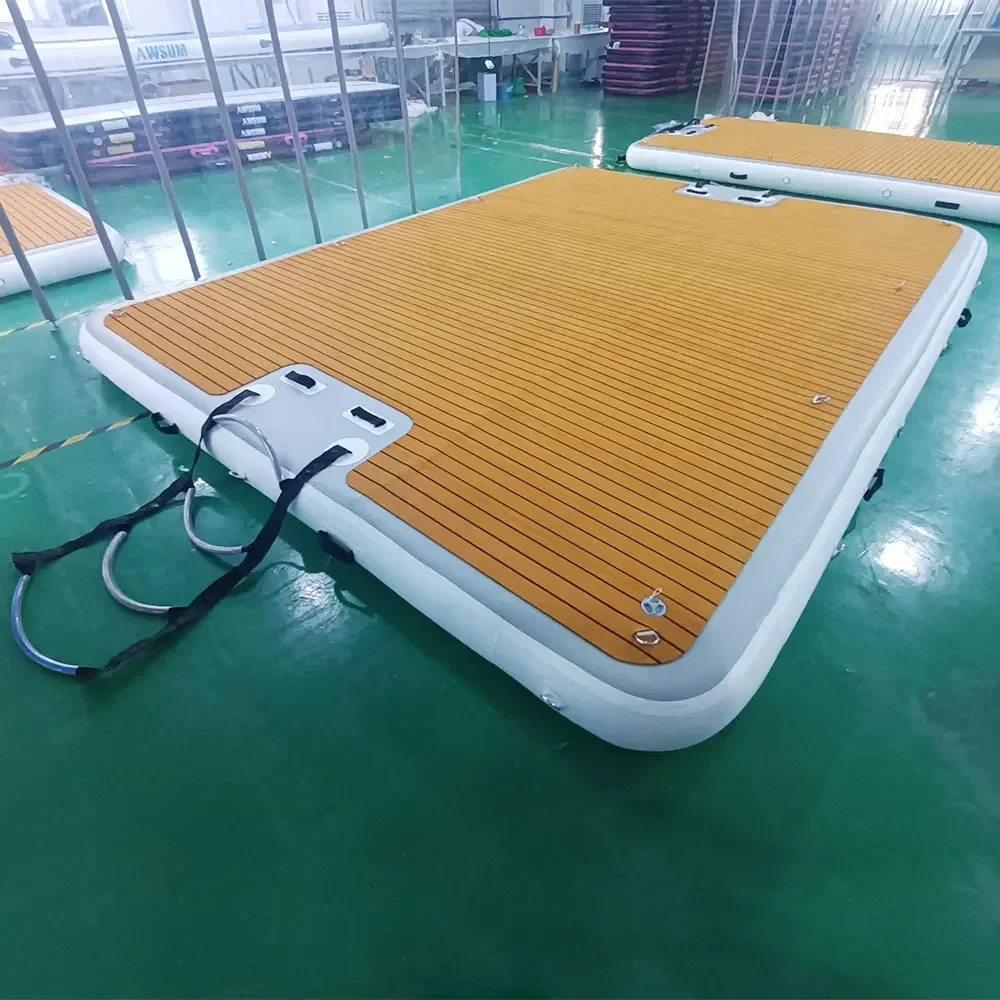 

2026 Inflatable Modular Floating Docks Water Jump Inflatable Platform Dock Raft Island For Pontoon Boat Jet Ski
