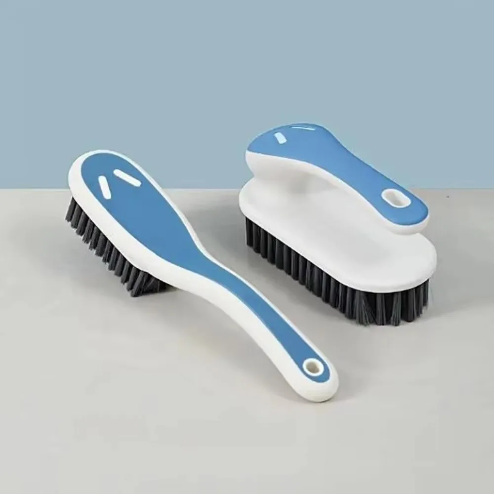 

2PCS/SET Practical Multi-Purpose Cleaning Brush Portable Plastic Stain Remover Brush Long Handle Shoe Brush Carpet