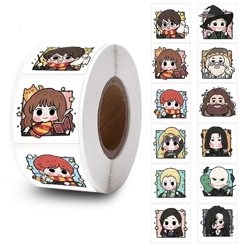 50 Uds rollo de pegatinas Harry Potter pegatinas de grafiti de dibujos animados teléfono guitarra portátil maleta taza pegatinas impermeables