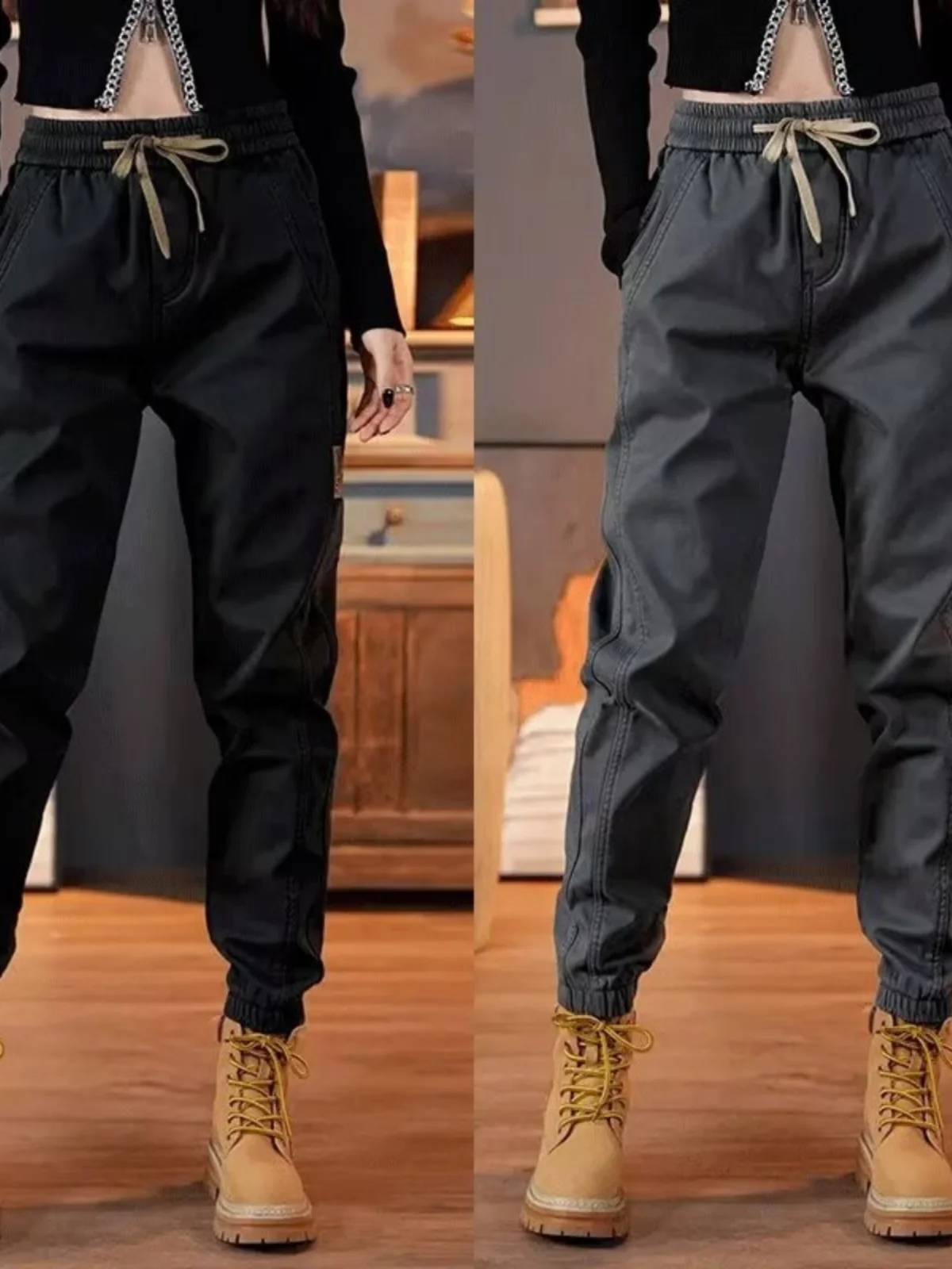 Men's Casual Harlan Pants Autumn Versatile Loose Fit Sports Student Nine Points Large Size Harlan Pants Straight Leg Long Pants