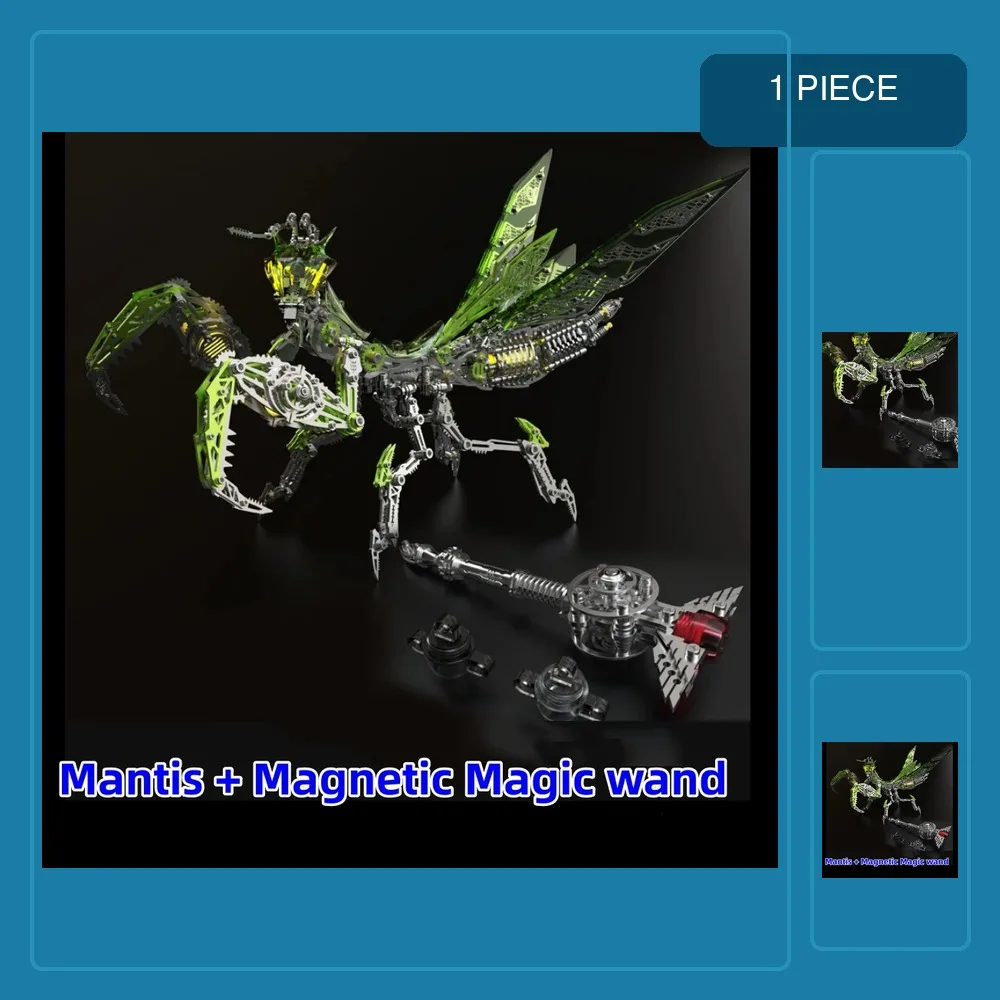 3D Puzzle Mechanical Mantis Metal Model Kits DIY Punk Mantis Stainless Steel Insects Assembly Toy Collection gifts  - 1000+PCS