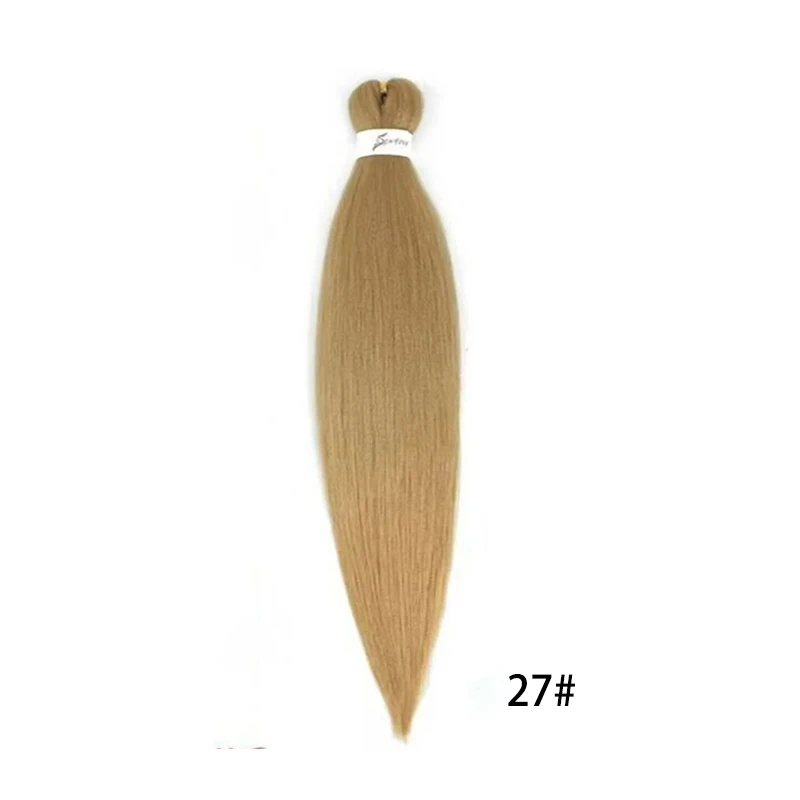 Synthetic Fiber Braiding Hair Ombre Braiding Hair For Women Easy Braid Wholesale 1B# 99j 27# 30# 1B/27 Pre-stretched Braids