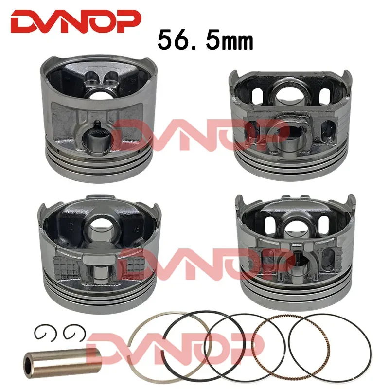 56.5mm Piston 13mm 15mm Pin Assembly Kit for Honda CG125 CB125 CT125 SL125 TL125 CL125 Lifan Zongshen 125 156FMI 157FMI