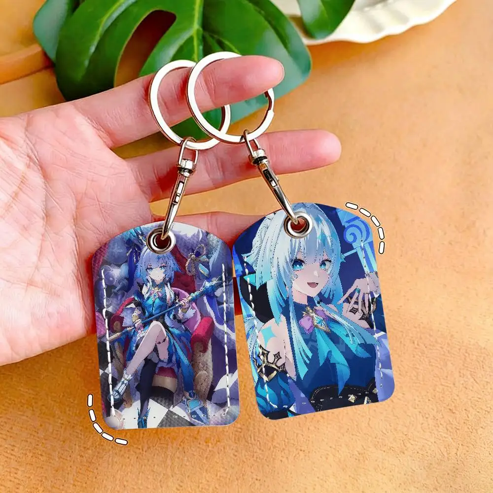 Game Honkai Star Rail Cerydra Card Holder With Keychain Executive Protection For Bank Credit Subway Bus Case