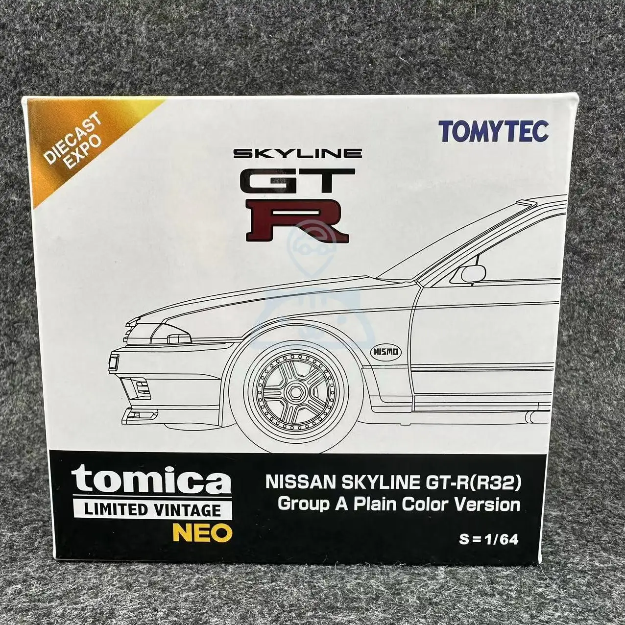 202410 Tomytec TOMICA TLV 1/64 Nissan Skyline GT-R R32 Group A Plain Version White Die-cast Alloy Car Model Collection Toy Gift