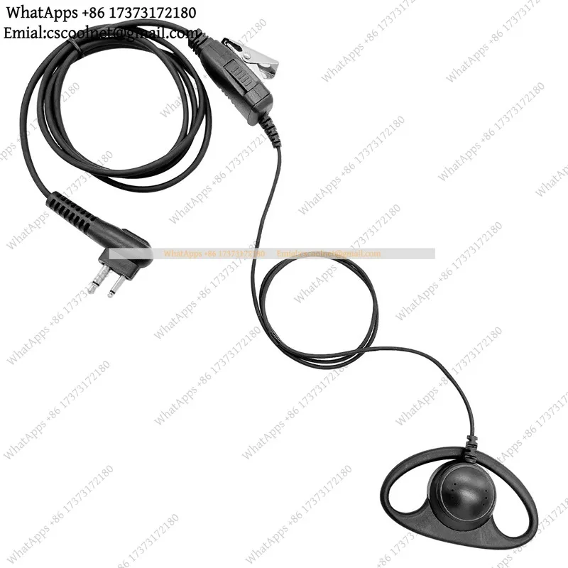 D Shape Walkie Talkie Earpiece Headset Push to Talk Mic for Motorola Two Way Radio DEP450 EP450 CLS1410 CLS1450 2Pin