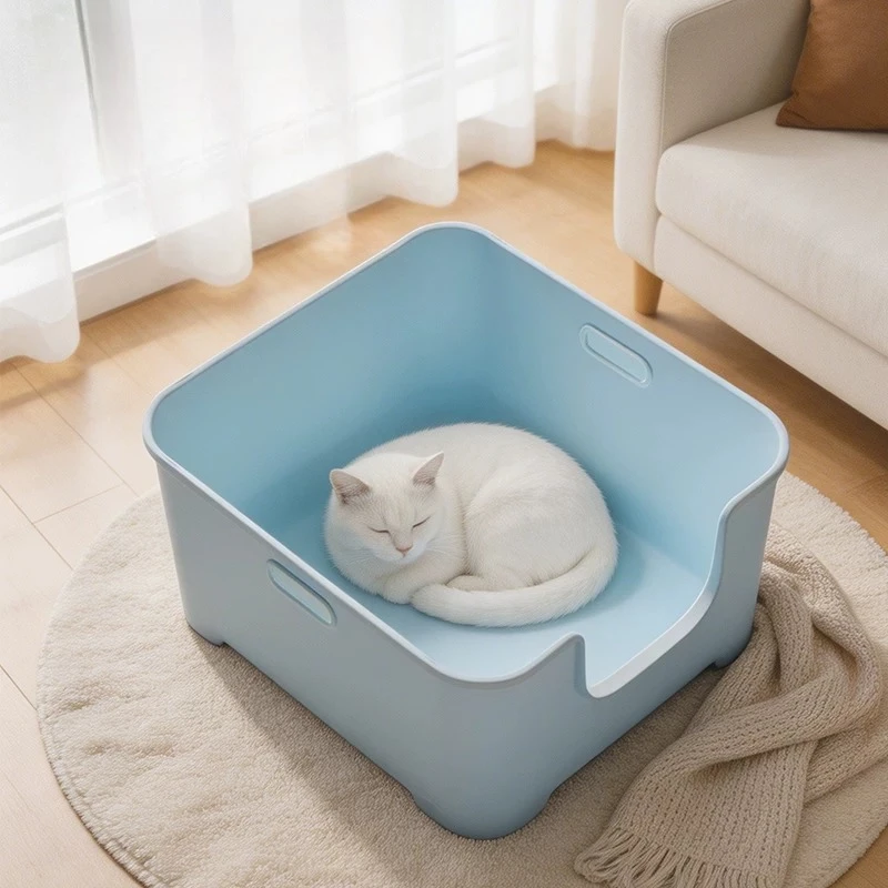 Luxury Hiding Drawer Side Entrance Litter Box Extra Large open‑ended Defecation Litter Box Lettiera Gatto Household Products