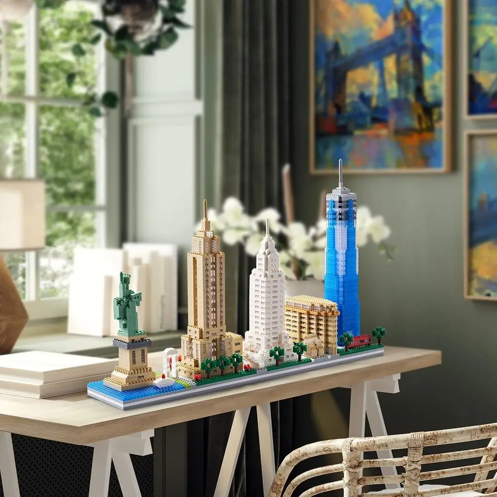 ชุดโมเดลสกายไลน์เมืองนิวยอร์ก 3452 ชิ้น - ความท้าทายด้านสถาปัตยกรรมที่ซับซ้อนสำหรับวัยรุ่นและผู้ใหญ่