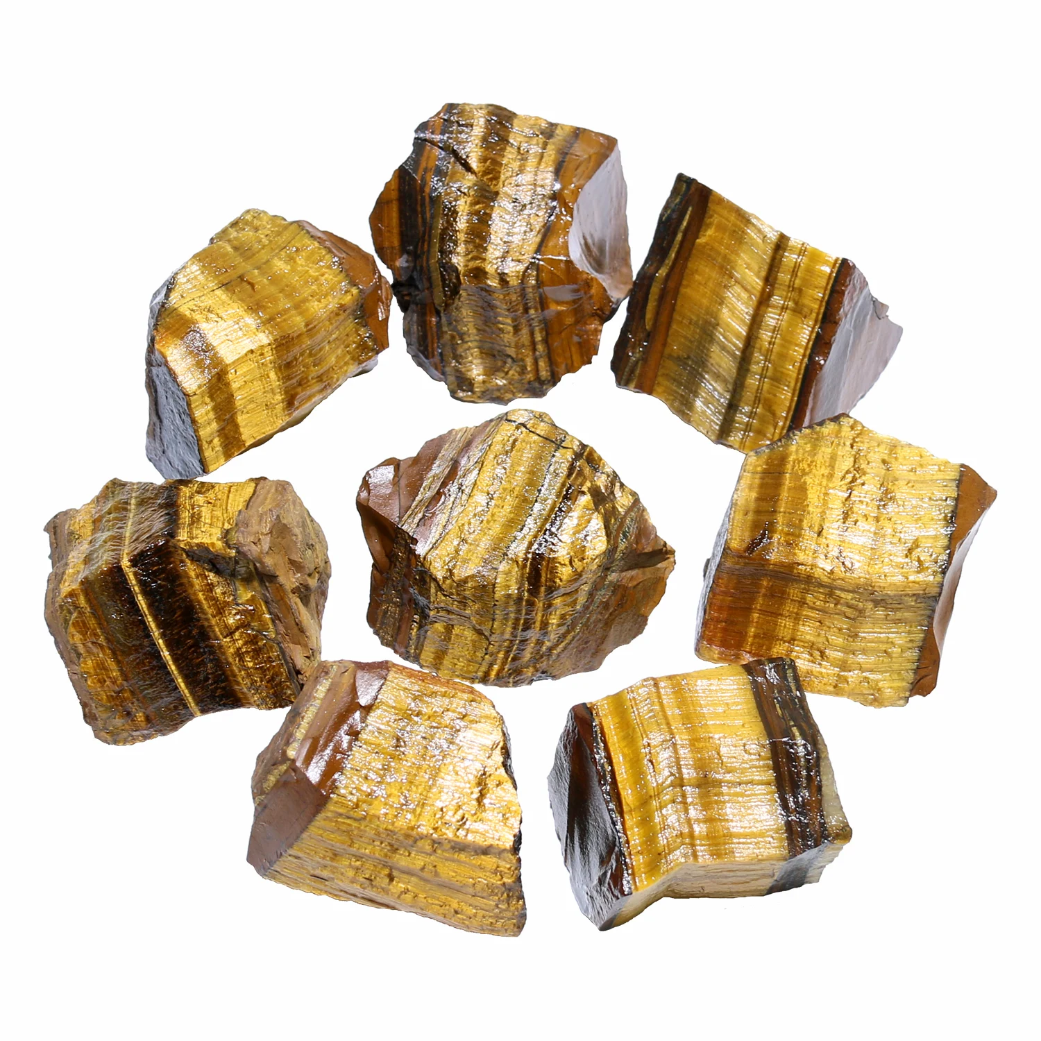 Raw natural Tiger - eye Stone Crystals in Bulk Rocks and Minerals Quartz Crystals and Healing Stones Quartz and Ores (1 lb)