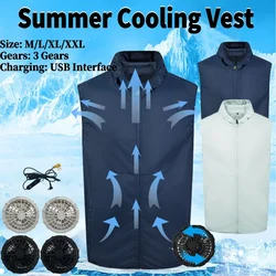 New Cool Vest Wearable Cooling Fan Vest Air-conditioned Clothes Hiking Cooling Summer Cooling Work Clothes for Men Women