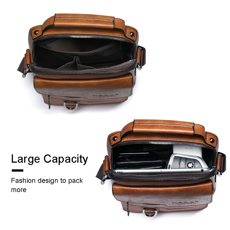 Men\'s Genuine Leather Crossbody Bag Shoulder Bags Vintage Handbags Business Bag