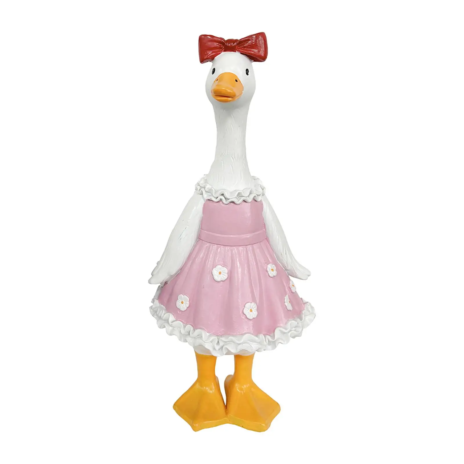 

Garden Duck Statue Decor Art Gift Adorable Cute Resin Sculpture Ornament Duck Figurine for Fireplace Desk Outdoor Farmhouse Yard