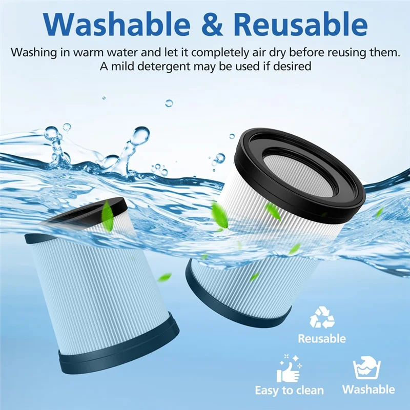 6 pacotes de filtro hepa compatível com fabulous fsv001, fsv101, girnoor g160 e g165 afoddon a300 aspiradores de pó sem fio vendas