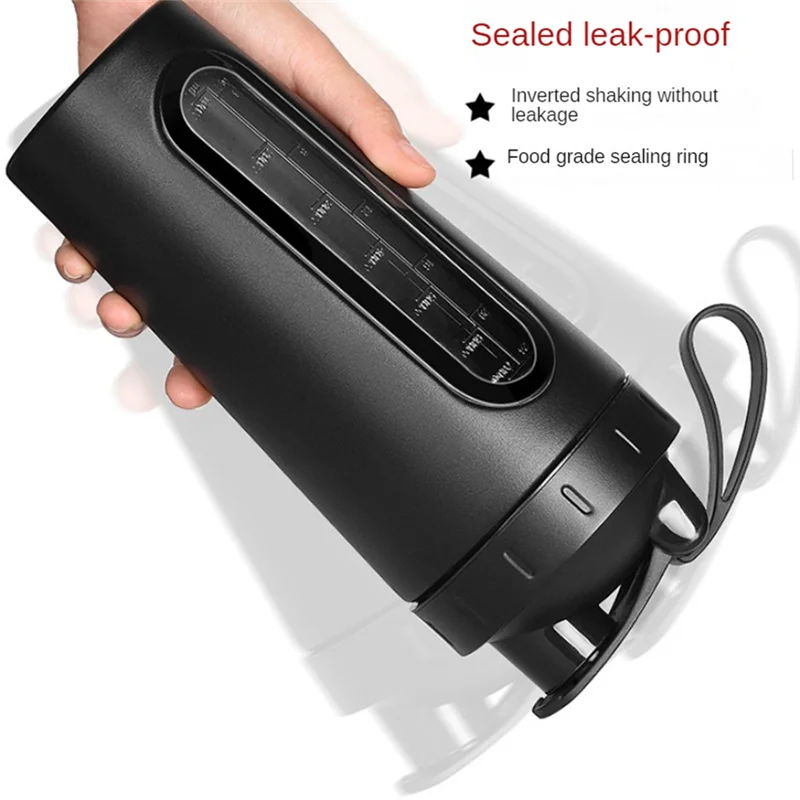 TKOH-botellas agitadoras para mezclas de proteínas, coctelera de proteínas de acero inoxidable que no se mantiene frío/caliente, tazas agitadoras de Metal con ventana visible-B Dura