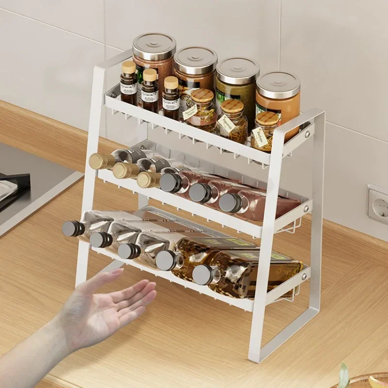 Durable Kitchen seasoning rack countertop multi-layer seasoning rack multi-functional storage artifact