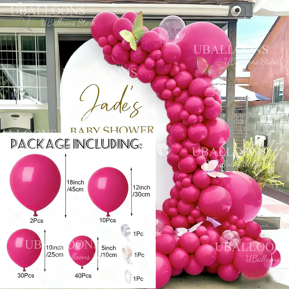 MicroPlush Twilight Pink Ballonbogen 5/10/12/18 Zoll Dusty Boho Haze Pink Ballons Girlande für Geburtstag Babyparty Hochzeit Party Dekor 8
