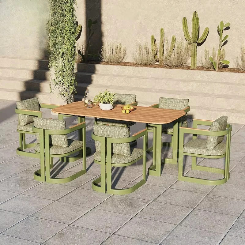 Outdoor Furniture Green - Set da Pranzo per Esterni in