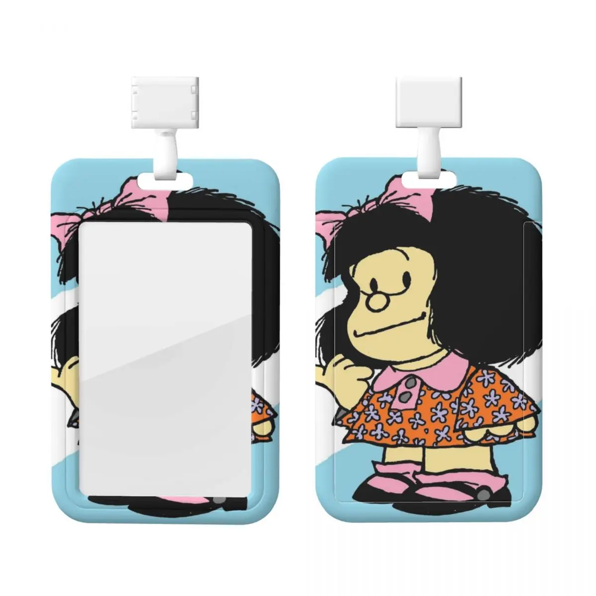 

Пользовательский держатель для бейджа Mafalda для офисного держателя для карт унисекс с рисунком Quino Манга шейный ремешок держатели для кредитных карт шейный ремешок