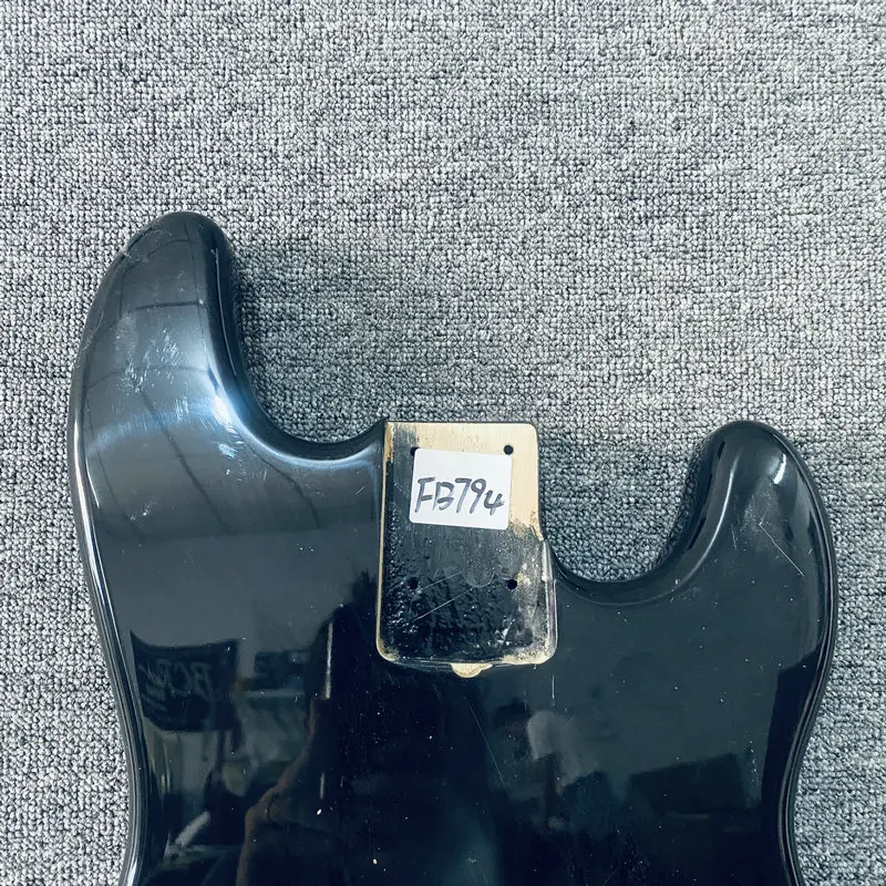 FB794 Black Color Precision&Jazz Bass Semi Finishing Electric Bass Body in Solid Wood with Damages for DIY