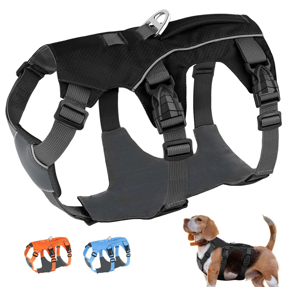 No Pull Dog Harness Reflective Waterproof Pet Harness Vest With Handle for Small Medium Large Dogs Walking Training Chest Straps