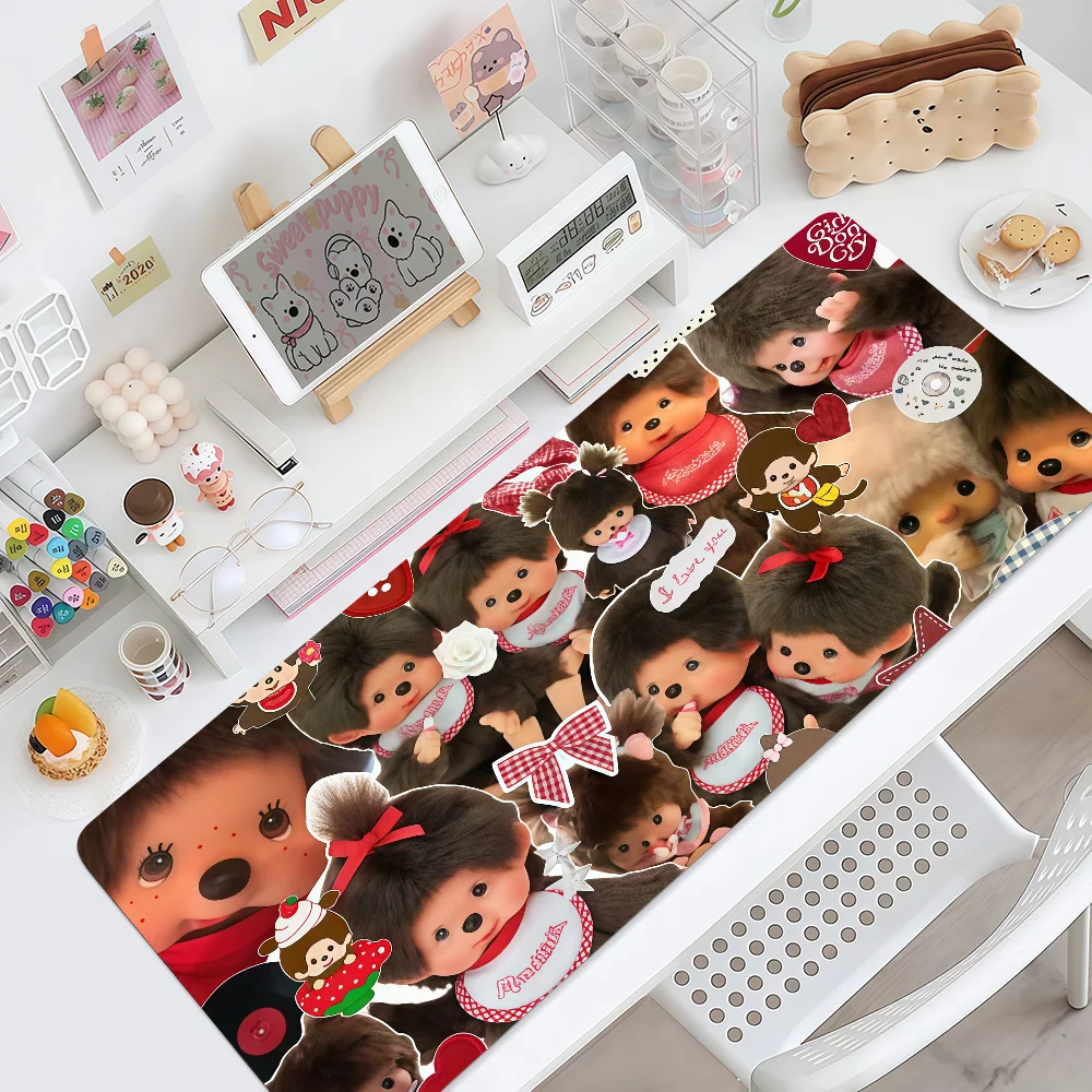Mouse M-Monchhichi Cartoon Pad MousePad Non-slip Lockedge Office Student Gaming Cute Thickened Large Writing Pad Cushion