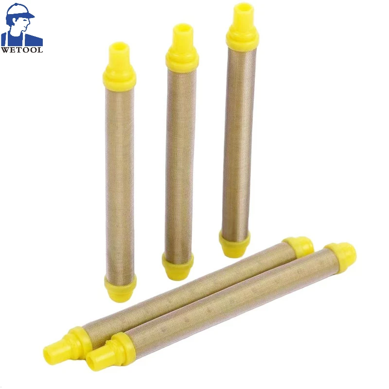 

Wetool 5 упаковок желтого цвета безвоздушного распылителя, фильтр Wagner Spraytech 60, сетка, безвоздушный распылитель, аксессуары, фильтр для различных моделей
