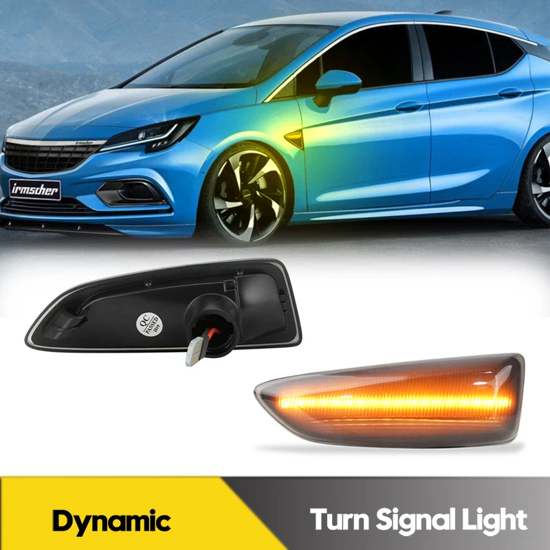 

2Pcs LED Dynamic Side Marker Light Turn Signal Lamps For Opel Astra J K Crossland Grandland X Insignia B Zafira Tourer Vauxhall